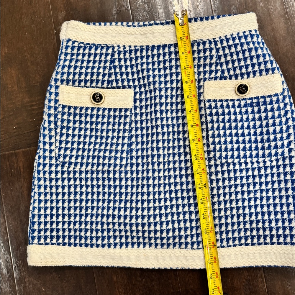 Houndstooth Tweed Skirt - Size L - Picture 9 of 9